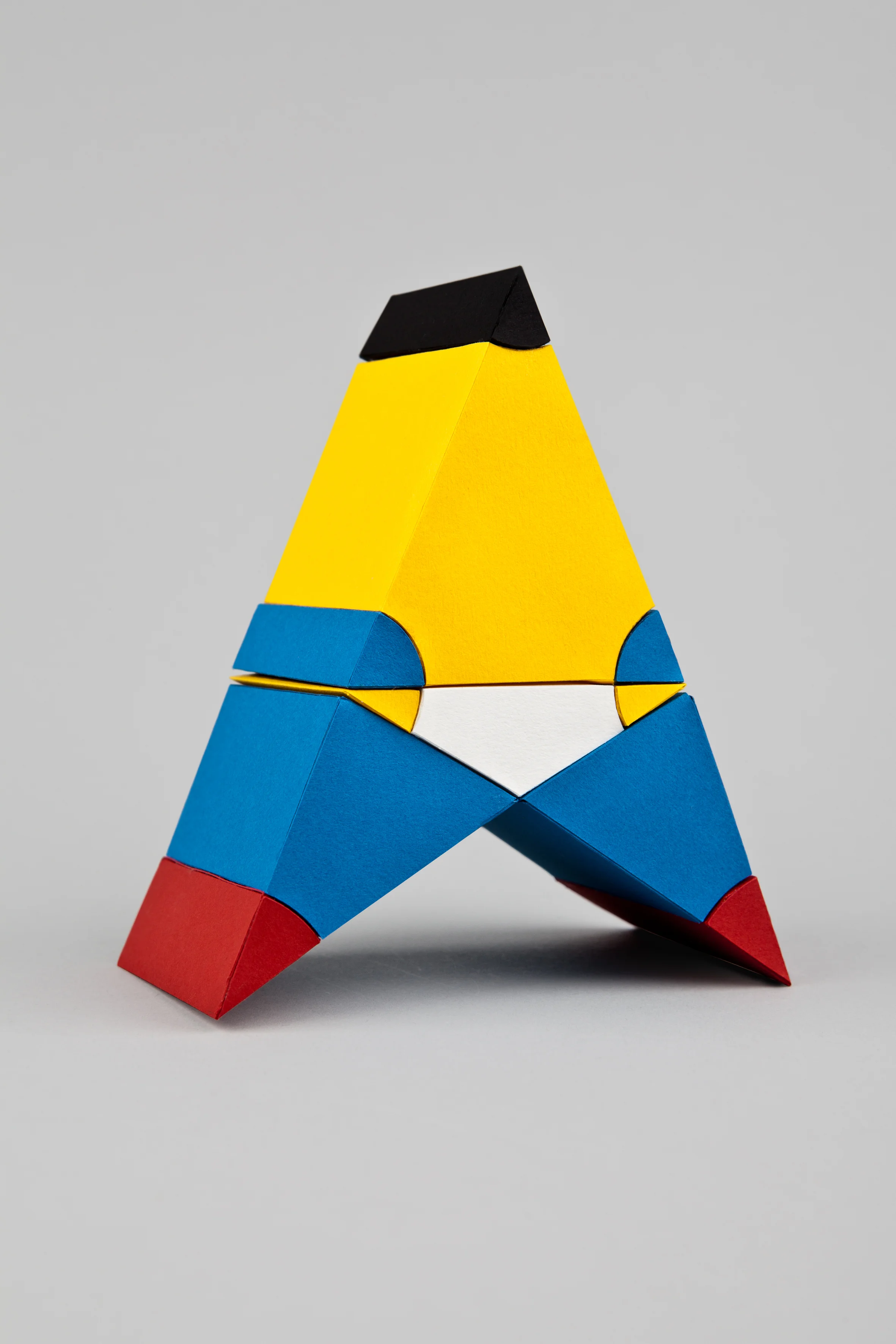 Helen Friel’s three-dimensional paper Euclid standing on a surface