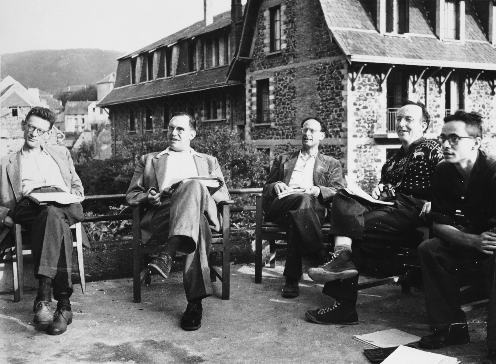 Members of the Bourbaki group at a congress in the French countryside